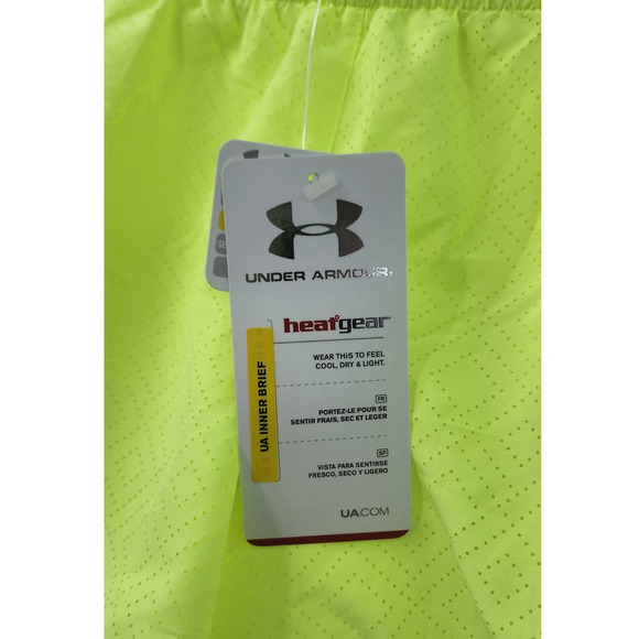 NWT New Under Armour SEE ME GO 3" Under Armour Shorts Size XL Green‎ Neon - Picture 6 of 9